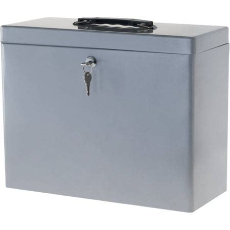 portable metal file box with handle|portable locking file box.